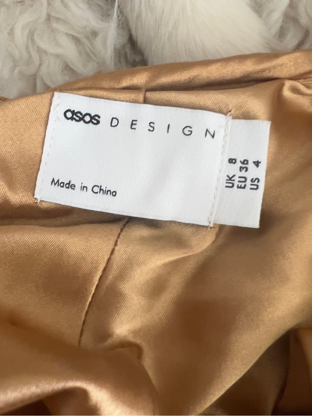 Hot!!! Gold Fringe Slip Dress - size 4 ASOS great costume idea! - Picture 7 of 7